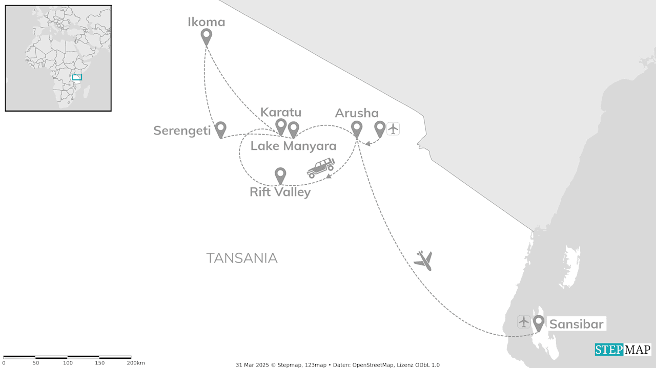 Tansania: Serengeti, Safari, Sansibar!