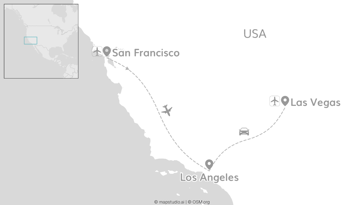 2 for 1 USA: California Roadtrip meets Grand Canyon