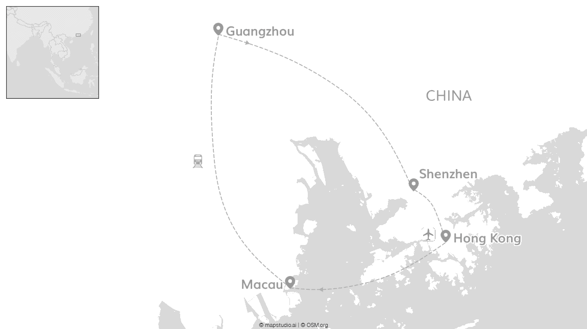Greater Bay: Hong Kong, Macao, Shenzhen and Guangzhou!