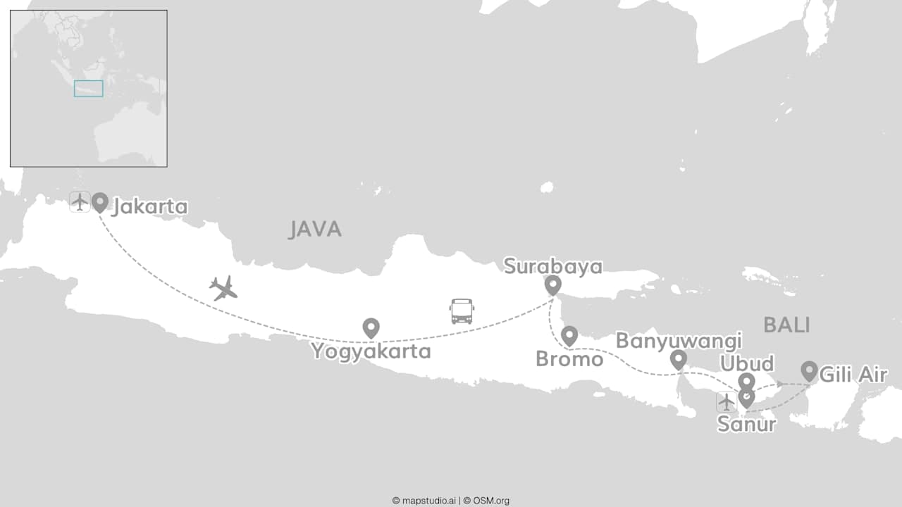 Java, Gili and Bali: Volcano views, the Jungle Swing and sandy beaches