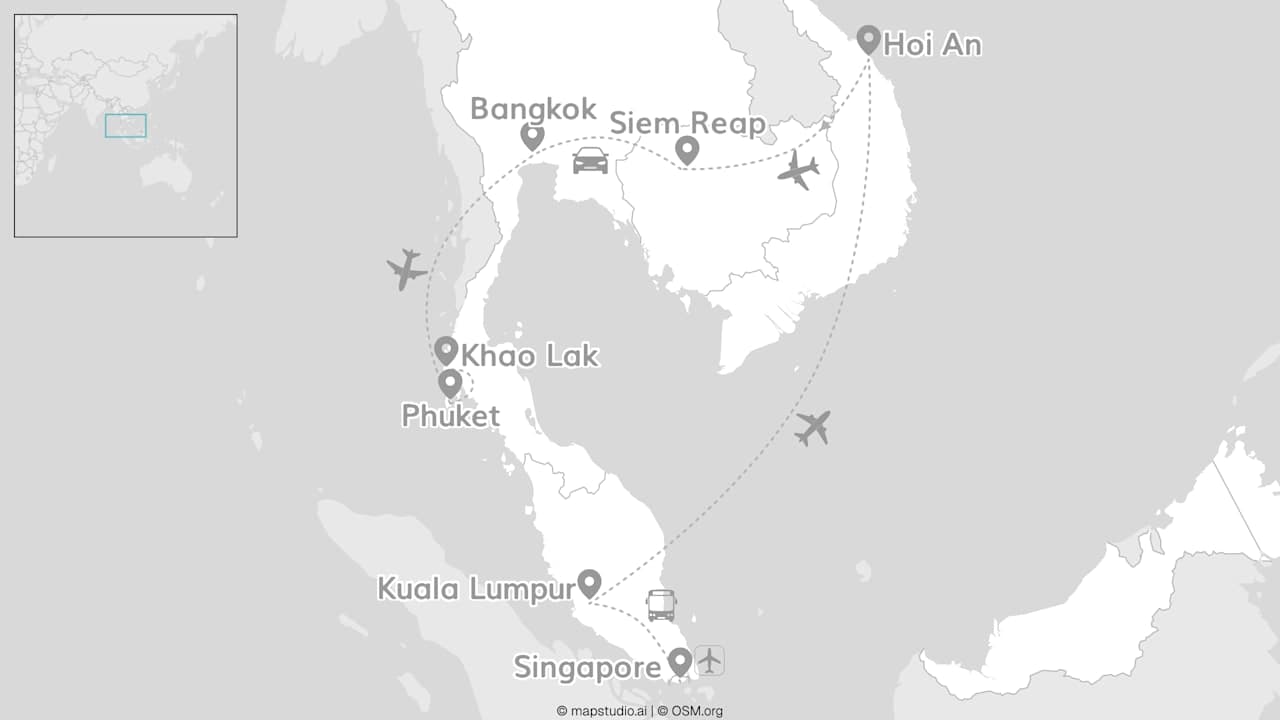 All around Asia: Batu Caves, big cities and beach life