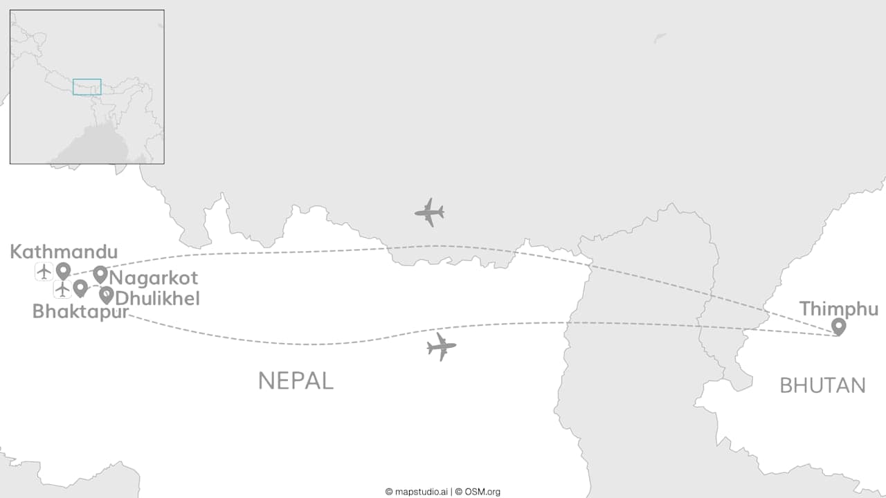 Nepal & Bhutan: Durch den Himalaya zum Tigernest