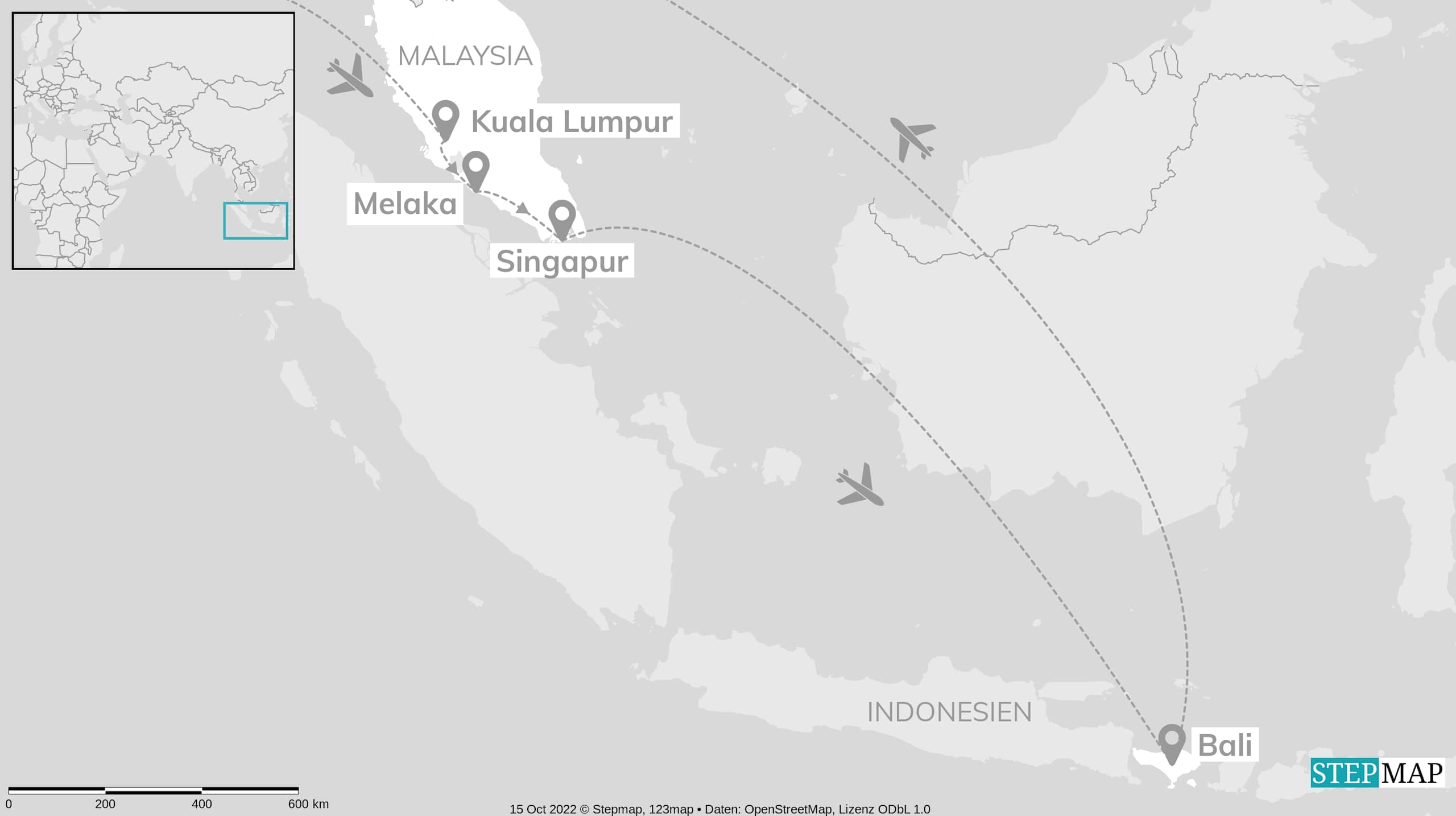 Malaysia, Singapur & Bali: Von City Lights zum Sunrise Hike