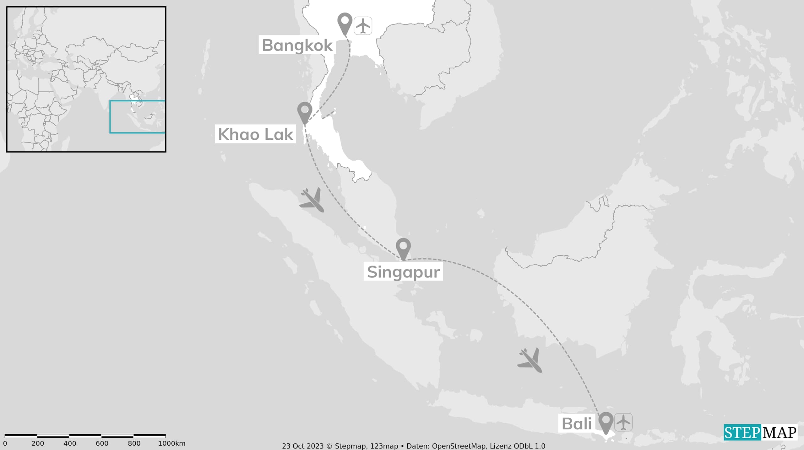 Abenteuer Südostasien: Thailand, Singapur & Bali