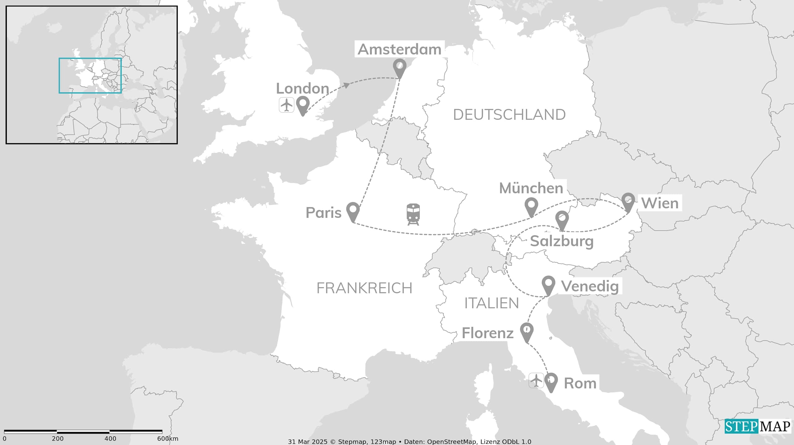 Europa Railroad: Pasta, Palaces, Pints & Peaks